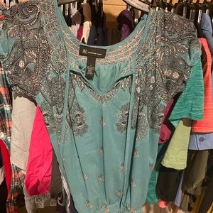INC paisley top size small